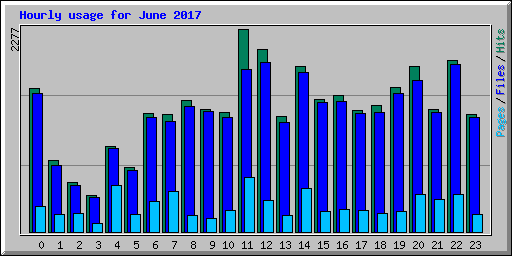 Hourly usage for June 2017