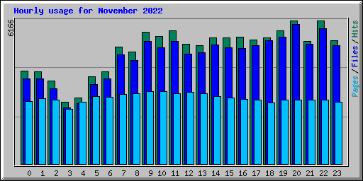 Hourly usage for November 2022